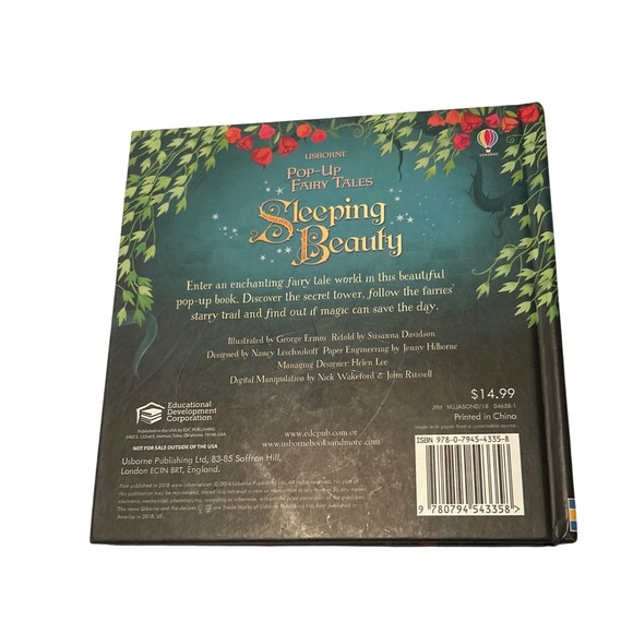 Usborne Pop Up Fairy Tales Sleeping Beauty Interactive Pop Up Book Kids - Picture 3 of 4